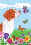Brittany Spaniel - Best of Breed Butterfly Outdoor Flag