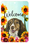 Brittany Spaniel - HHS Welcome Indoor/Outdoor Aluminum Sign 8" x 12"