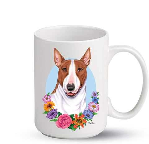 Bull Terrier Brown/White - Best of Breed Ceramic 15oz Coffee Mug