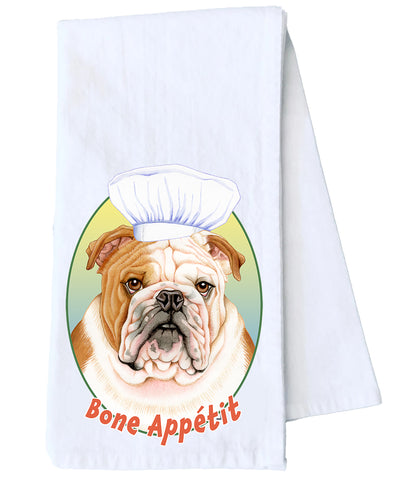 Bulldog - Tomoyo Pitcher Flour Sack Towel  Size 28" x 28" 100% Cotton