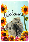 English Bull Dog - HHS Welcome Indoor/Outdoor Aluminum Sign 8" x 12"