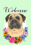 Bull Mastiff - Best of Breed Welcome Flowers Garden Flag 12" x 17"..