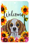 Cavalier King Charles Blenheim - HHS Welcome Indoor/Outdoor Aluminum Sign 8" x 12"