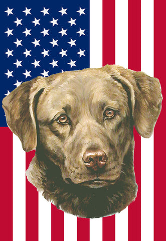 Chesapeake Bay Retriever - Best of Breed American Flags House and Garden Size