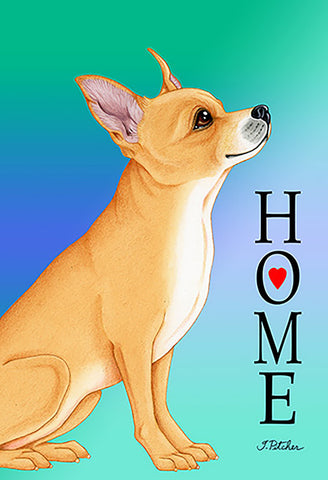 Chihuahua Tan - Tomoyo Pitcher Home Garden Flag 12" x 17"