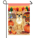Chihuahua Tan - Best of Breed Autumn Harvest Garden Flag 12" x 17"