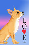 Chihuahua Tan - Tomoyo Pitcher Love  Garden Flag 12" x 17"