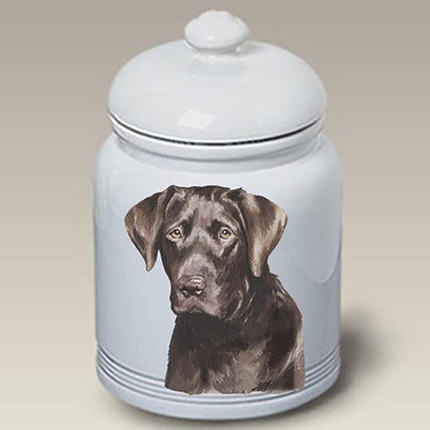 Chocolate Labrador - Best of Breed Stoneware Ceramic Treat Jars