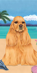 Cocker Spaniel Buff - Best of Breed Terry Velour Microfiber Beach Towel 30" x 60"