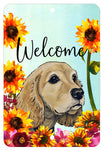 Cocker Spaniel Buff - HHS Welcome Indoor/Outdoor Aluminum Sign 8" x 12"