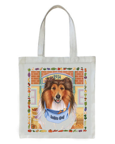 Collie - Tomoyo Pitcher   Dog Breed Tote Bags