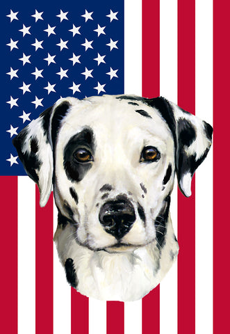 Dalmatian - Best of Breed American Flags House and Garden Size