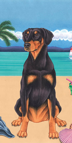 Doberman - Best of Breed Terry Velour Microfiber Beach Towel 30" x 60"