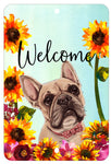 French Bulldog Cream - HHS Welcome Indoor/Outdoor Aluminum Sign 8" x 12"