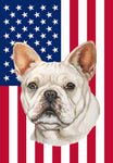 French Bulldog Cream - Best of Breed American Flags House and Garden Size