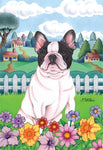 French Bulldog - Tomoyo Pitcher Spring Garden Flag 12" x 17"