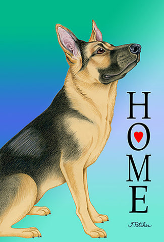 German Shepherd - Tomoyo Pitcher Home Garden Flag 12" x 17"