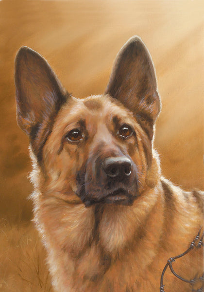 German Shepherd - Best of Breed Portrait   Outdoor Flag