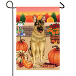 German Shepherd - Best of Breed Autumn Harvest Garden Flag 12" x 17"