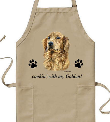 Golden Retriever - Best of Breed Cookin' Aprons