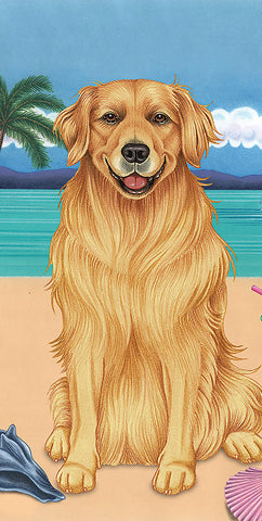 Golden Retriever - Best of Breed Terry Velour Microfiber Beach Towel 30" x 60"