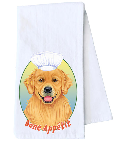 Golden Retriever - Tomoyo Pitcher Kitchen Tea Towel Size 12" x 18" 100% Cotton