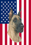 Great Dane - Linda Picken - Best of Breed American Flags House and Garden Size