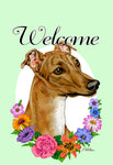Greyhound - Best of Breed Welcome Flowers Garden Flag 12" x 17"
