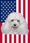 Havanese Cream - Best of Breed American Flags House and Garden Size