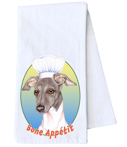 Italian Greyhound - Tomoyo Pitcher Kitchen Tea Towel Size 12" x 18" 100% Cotton