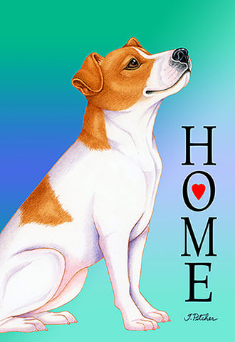 Jack Russell- Tomoyo Pitcher Home Garden Flag 12" x 17"