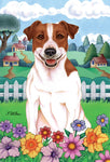 Jack Russell- Tomoyo Pitcher Spring Garden Flag 12" x 17"