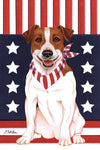 Jack Russell- Tomoyo Pitcher Patriot Garden Flag 12" x 17"