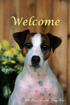 Jack Russell Terrier - Close Encounters of the Furry Kind Welcome  House and Garden Flags