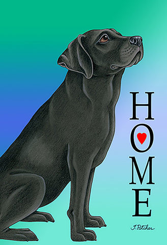 Black Labrador - Tomoyo Pitcher Home Outdoor Flag