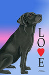 Black Labrador - Tomoyo Pitcher Love  Outdoor Flag
