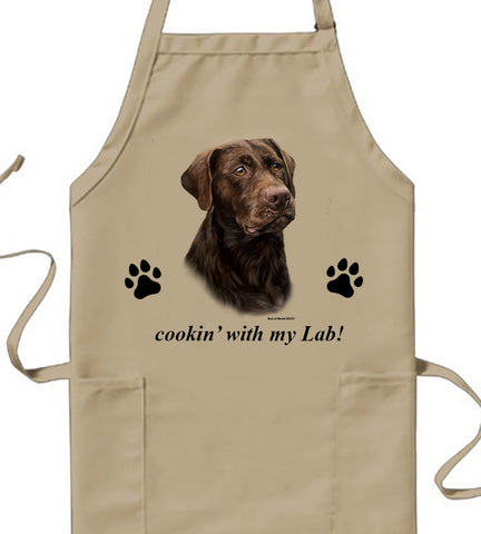 Chocolate Labrador - Best of Breed Cookin' Aprons