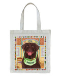 Chocolate Labrador - Tomoyo Pitcher   Dog Breed Tote Bags