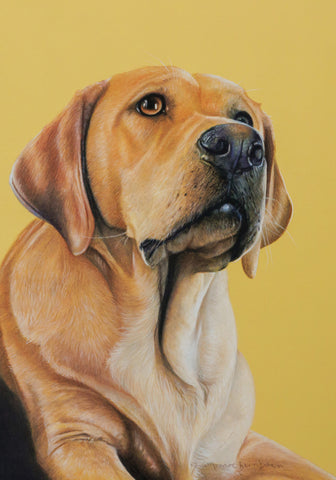 Yellow Labrador - Joni Monroe Beinborn Portrait House and Garden Flag