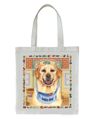 Yellow Labrador - Tomoyo Pitcher   Dog Breed Tote Bags