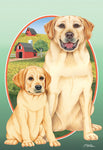 Yellow Labrador- Best of Breed On The Farm Garden Flag 12" x 17"