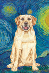 Yellow Labrador- Tomoyo Pitcher Van Gogh Garden Flag 12" x 17"