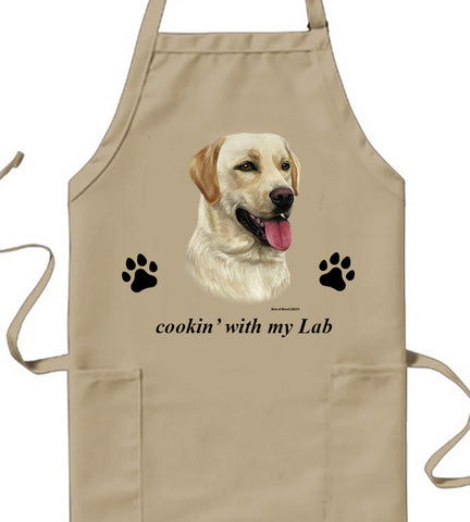 Yellow Labrador - Best of Breed Cookin' Aprons