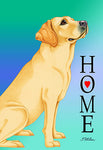 Yellow Labrador- Tomoyo Pitcher Home Garden Flag 12" x 17"