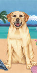 Yellow Labrador - Best of Breed Terry Velour Microfiber Beach Towel 30" x 60"