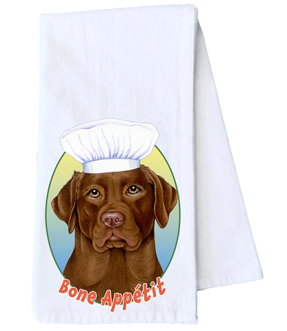 Chocolate Labrador - Tomoyo Pitcher Kitchen Tea Towel Size 12" x 18" 100% Cotton