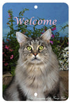 Maine Coon Cat  - Best of Breed  Indoor/Outdoor Aluminum Sign 8" x 12"