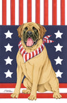 Mastiff- Tomoyo Pitcher Patriot Garden Flag 12" x 17"