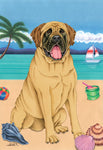 Mastiff- Tomoyo Pitcher Summer Beach Garden Flag 12" x 17"