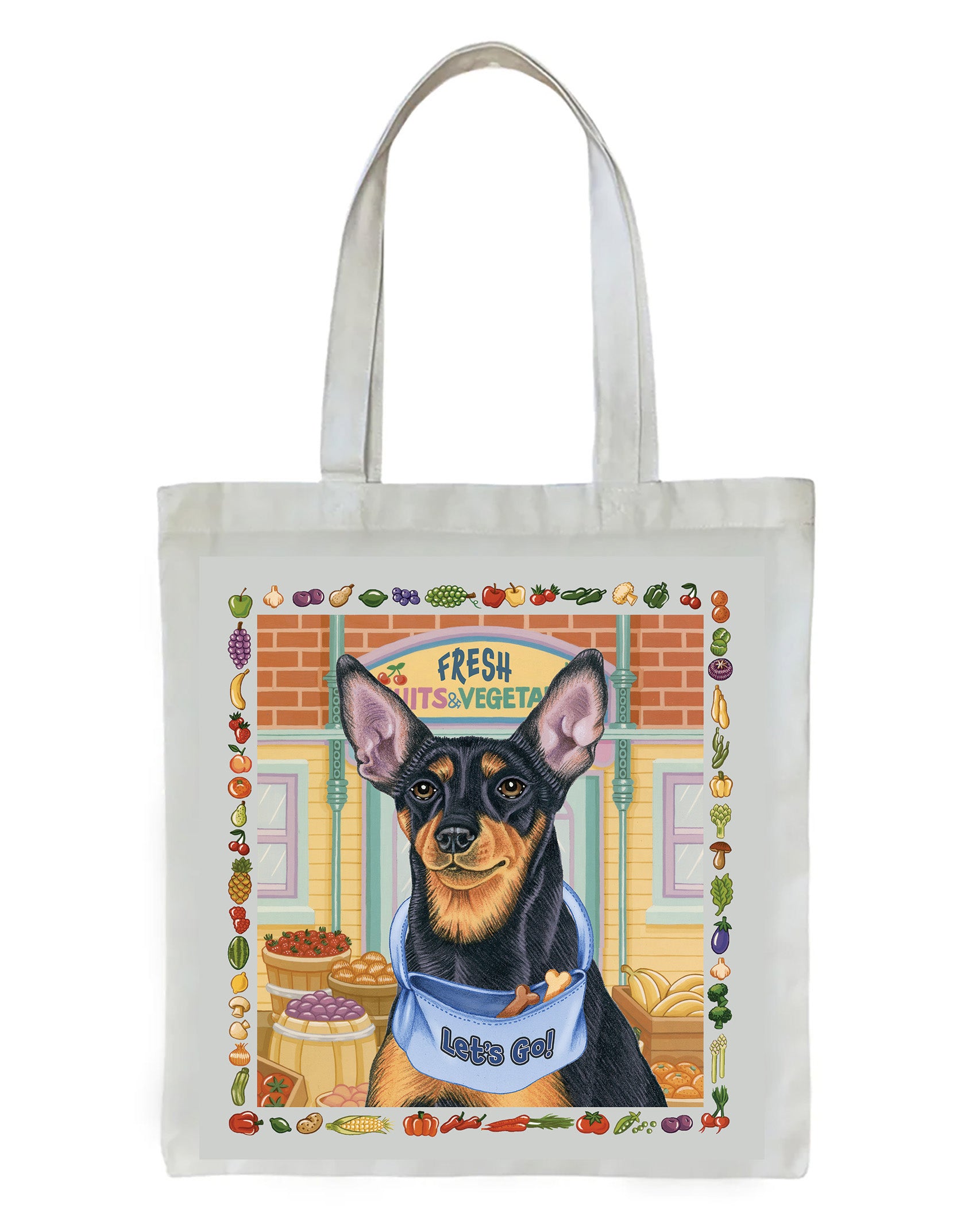 Miniature Pinscher - Tomoyo Pitcher Dog Breed Tote Bags